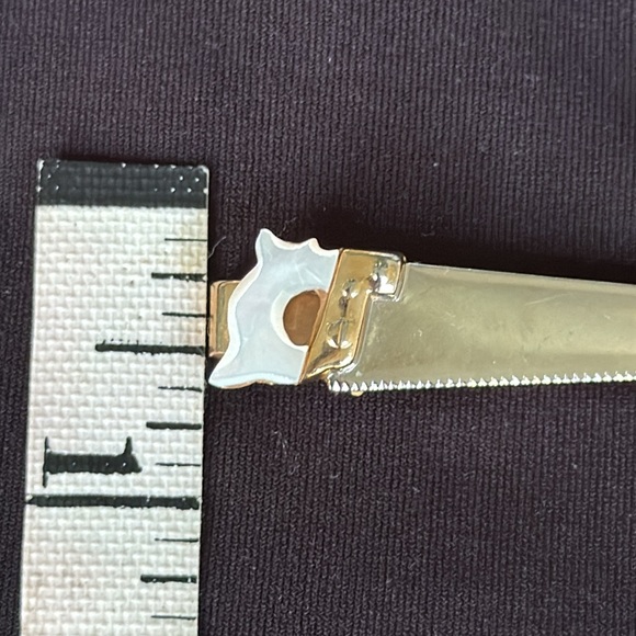 Vintage Signed Swank Tie Clip - Saw - Mother-of-Pearl - Picture 5 of 7